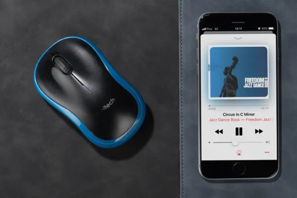 ENERGO podloga za miša s bežičnim punjačem Mornarski plava