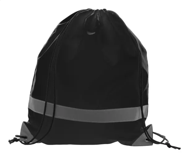 Vidraw reflective drawstring bag Black