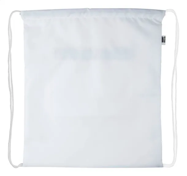 CreaDraw Zip RPET custom drawstring bag White