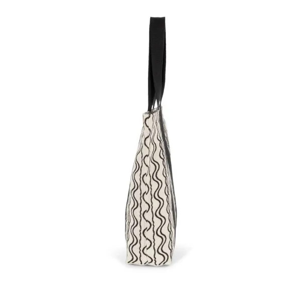  RECYCLED SHOPPING BAG - WAVY PATTERN - Kimood Black Fine Grey