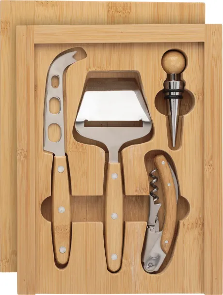 Patrick Bamboo cheese and wine set 