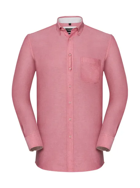  Men's LS Tailored Washed Oxford Shirt - Russell Collection