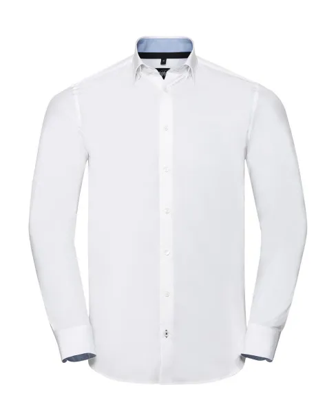  Men's LS Tailored Contrast Ultimate Stretch Shirt - Russell 
