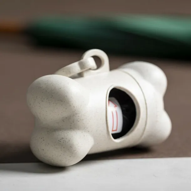  Bamboo waste bag dispenser for dog excrements neutral