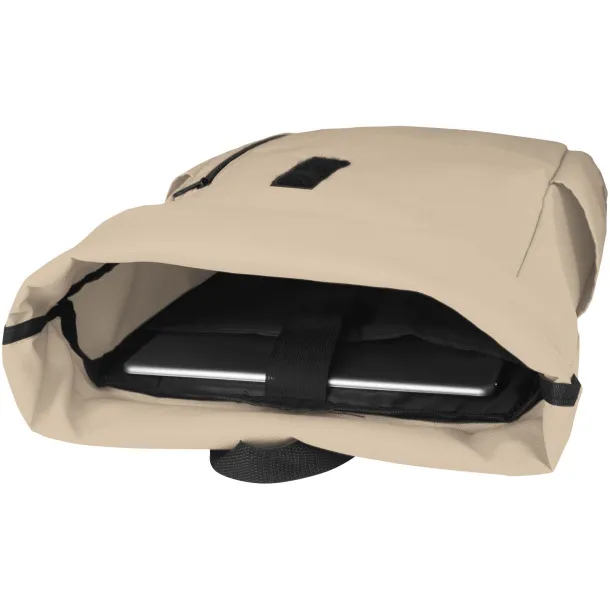Byron 15.6" GRS RPET roll-top backpack 18L Oatmeal