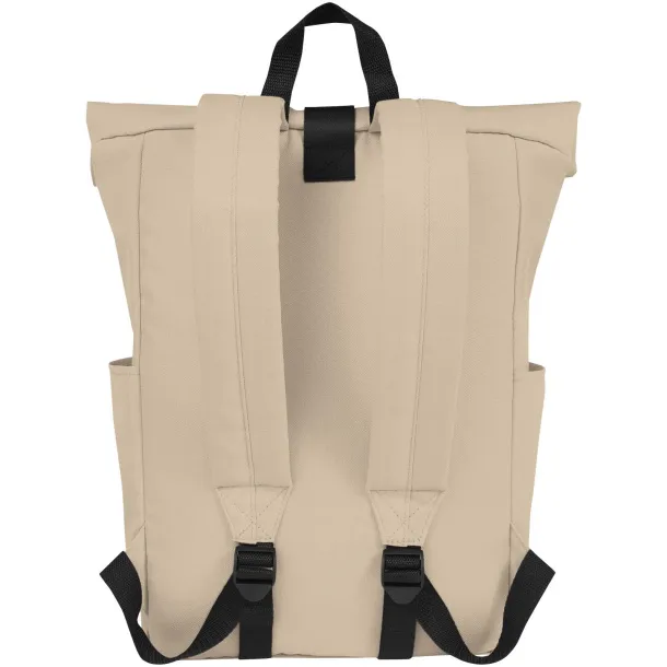 Byron 15.6" GRS RPET roll-top backpack 18L Oatmeal