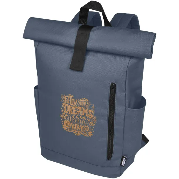Byron GRS RPET roll-top ruksak za 15.6" laptop, 18L Hale Blue