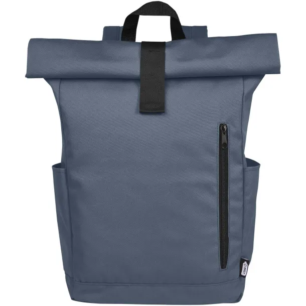 Byron 15.6" GRS RPET roll-top backpack 18L Hale Blue