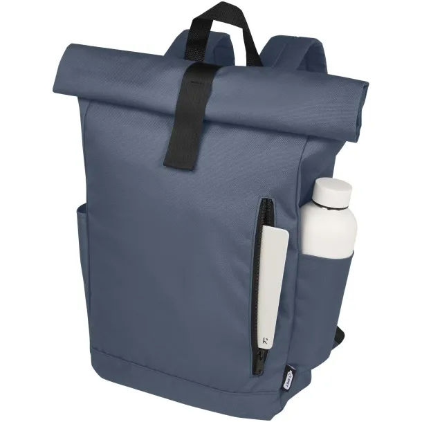 Byron 15.6" GRS RPET roll-top backpack 18L Hale Blue
