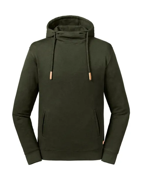  Pure Organic High Collar Hooded Sweat - Russell Pure Organic