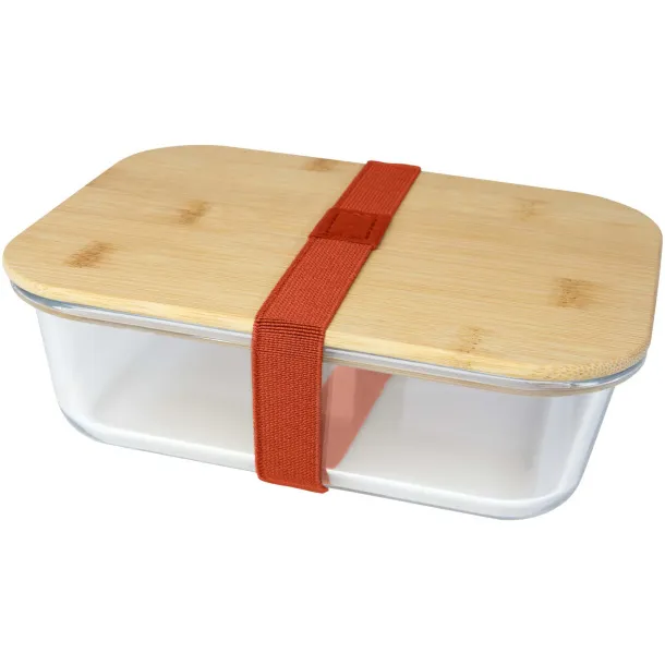 Roby Staklena posuda za hranu s poklopcem od bambusa, 1 L - Seasons Brick