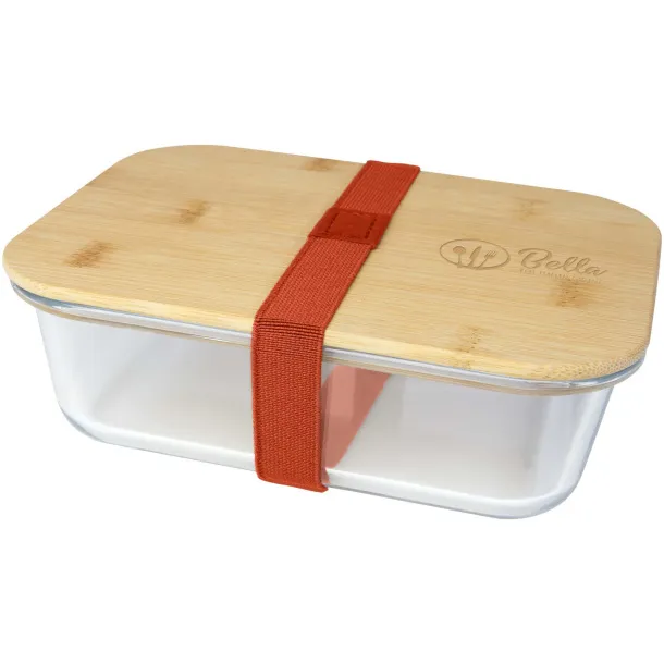 Roby glass lunch box with bamboo lid - Seasons Brick