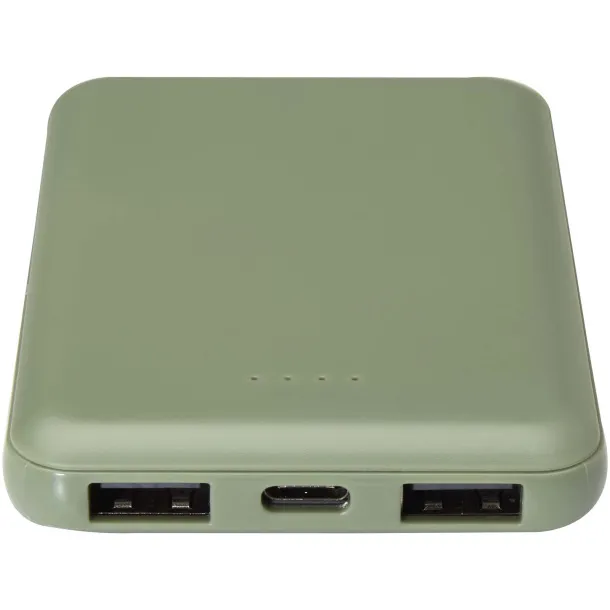 Asama Type-C prijenosna baterija od reciklirane plastike, 5.000 mAh Heather green