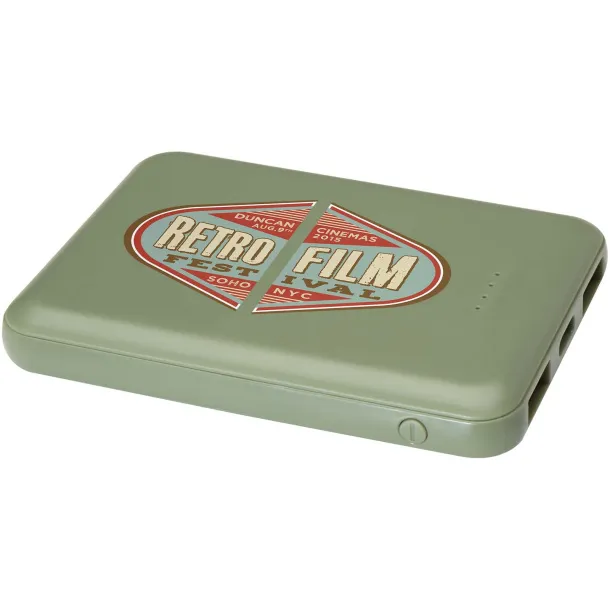 Asama Type-C prijenosna baterija od reciklirane plastike, 5.000 mAh Heather green