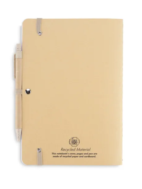 REMATT A5 notebook with pen naturalny