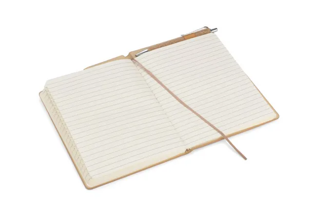 TESSO Cork notebook with pen  A5 - Gildan naturalny