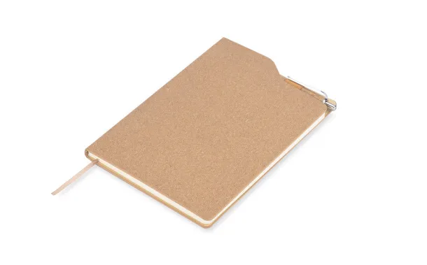 TESSO Cork notebook with pen  A5 - Gildan naturalny