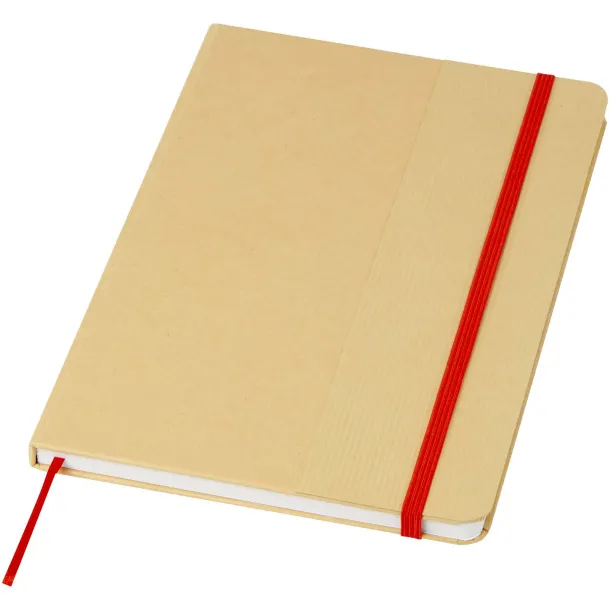 Nelida A5 recycled cardboard hard cover notebook Red