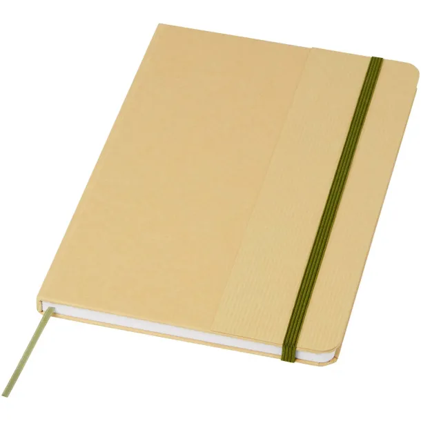 Nelida A5 recycled cardboard hard cover notebook Šumski zelena