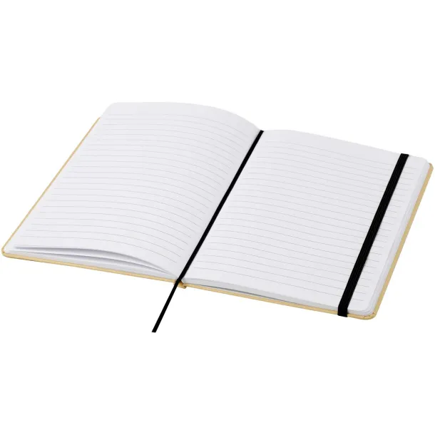 Nelida A5 recycled cardboard hard cover notebook Solid black