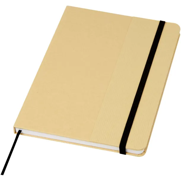 Nelida A5 recycled cardboard hard cover notebook Solid black