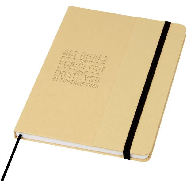 Nelida A5 recycled cardboard hard cover notebook Solid black