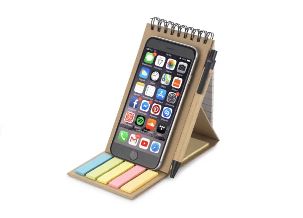 ZENTO Note cards set with pen naturalny