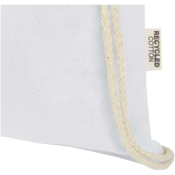 Oregon 140 g/m² GRS recycled cotton drawstring bag White
