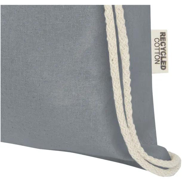 Oregon 140 g/m² GRS recycled cotton drawstring bag Grey