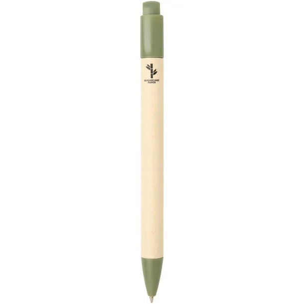 Liliana sugarcane paper ballpoint pen (blue ink) Heather green