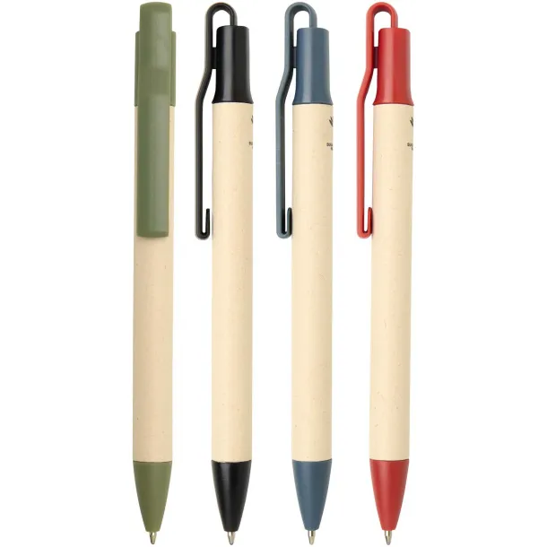 Liliana sugarcane paper ballpoint pen (blue ink) Heather green