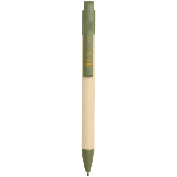Liliana sugarcane paper ballpoint pen (blue ink) Heather green
