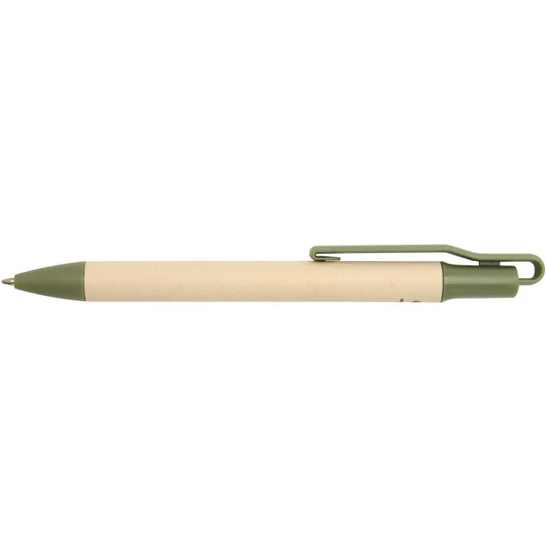 Liliana sugarcane paper ballpoint pen (blue ink) Heather green