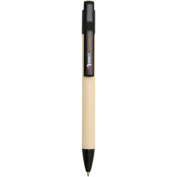 Liliana sugarcane paper ballpoint pen (blue ink) Black