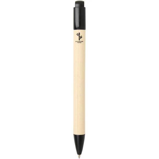 Liliana sugarcane paper ballpoint pen (blue ink) Black