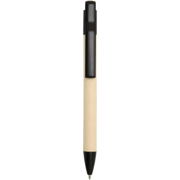 Liliana sugarcane paper ballpoint pen (blue ink) Solid black