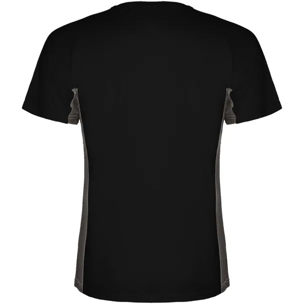 Shanghai short sleeve kids sports t-shirt - Roly Solid black Dark Lead