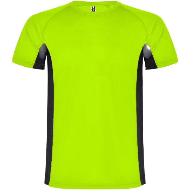 Shanghai dječja sportska majica kratkih rukava - Roly Fluor Green Crna