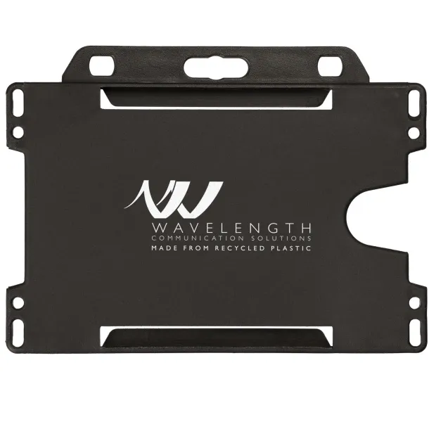 Vega recycled plastic card holder Solid black
