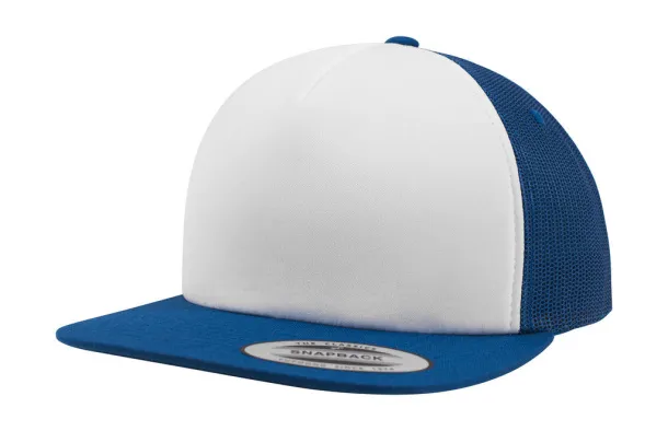  Foam Trucker with White Front - Flexfit Kraljevski plava Bijela