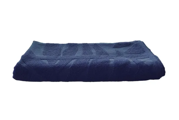 OLIMA JACQUARD BEACH TOWEL - Olima Marine Blue