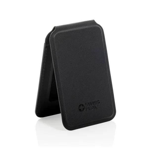 Magstand Magstand RCS recycled PU magnetic phone wallet with stand - Swiss Peak Black 