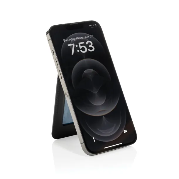 Magstand Magstand RCS recycled PU magnetic phone wallet with stand - Swiss Peak Black 