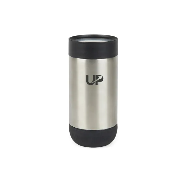 VINGA Erie  RCS recycled SS push mug 350 ML - Vinga Silver Black