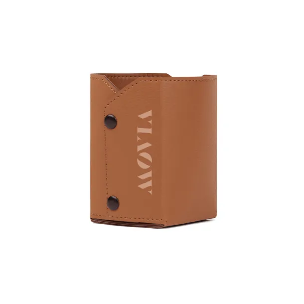 VINGA Timo PU RCS RPET pen holder - Vinga brown 