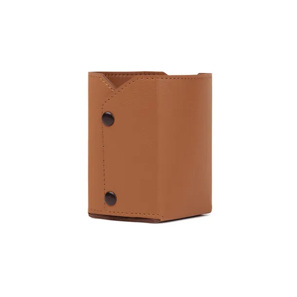 VINGA Timo PU RCS RPET pen holder - Vinga brown 