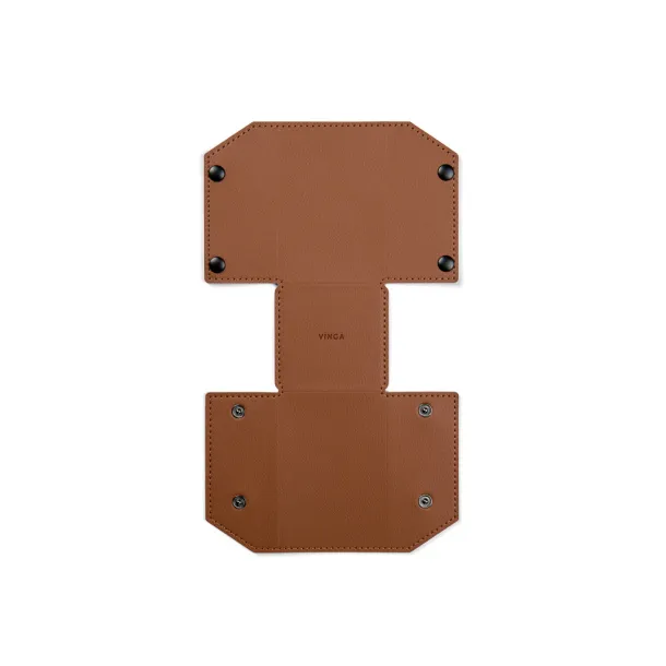 VINGA Timo PU RCS RPET pen holder - Vinga brown 