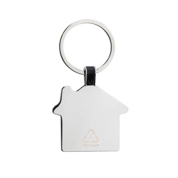  RCS recycled zinc alloy house keyring - XD Collection Silver 