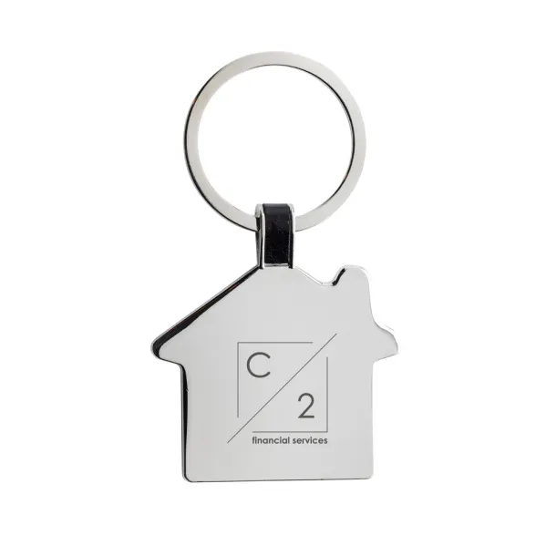  RCS recycled zinc alloy house keyring - XD Collection Silver 