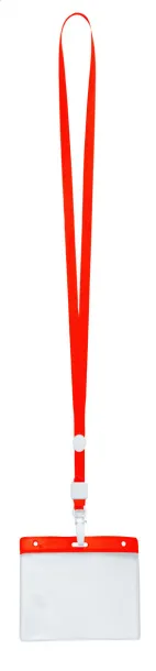 Ballek badge lanyard Red Transparent